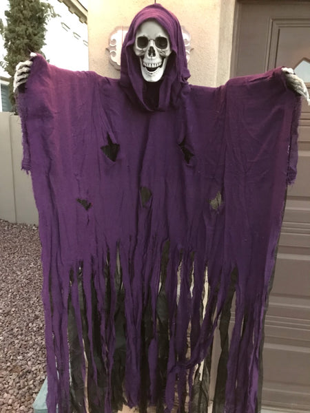 "The Purple Phantom"-Catacomb Collection- five foot hanging Halloween skeleton